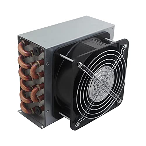 Condensador refrigeración ventilador evaporador congelador intercambiador calor para frigorifico enfriador aceite (L190 x W67 x H168mm)