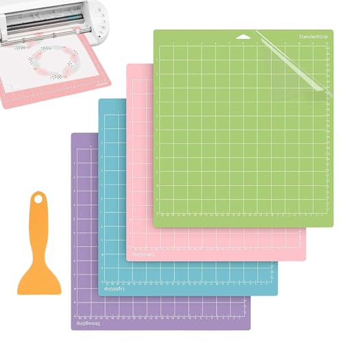 Sewing Mat - 12 Inch Sewing Cutting Board | 4pcs Non-Slip Craft Cutting Board | 30.5x30.5cm/12.01x12.01 Inch Adhesive Protection Pad | Handcrafting Supplies & Quilting Tools for Patchwork