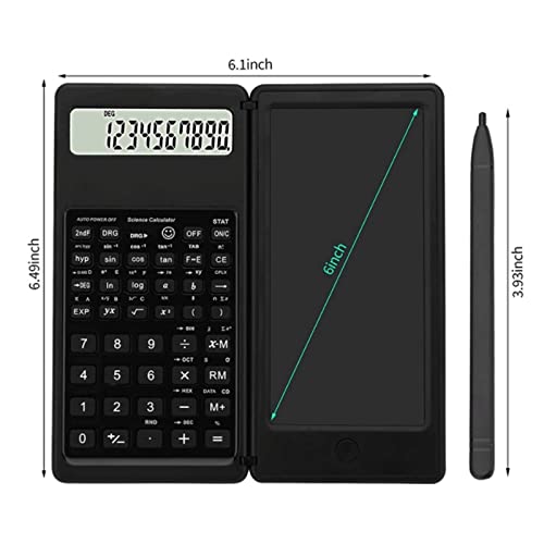 Calculadora científica de 10 dígitos con tableta de escritura LCD blanca para estudiantes 3
