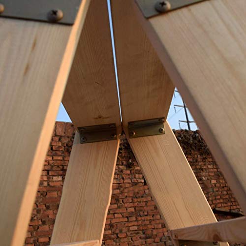 Silla escalera de madera gruesa de 4 escalones con estructura reforzada 7