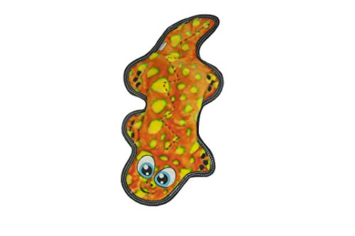 Invincibles Stoere Seamz Vulling Duurzaam Stoer Pluche Speelgoed voor Honden, Stoer Piepend Hondenspeelgoed door Outward Hound, Gecko, 2 Squeakers