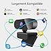 immagine 6MHDYT Webcam 1080P Full HD con Microfono, Webcam PC Portatile Desktop USB 2.0 Videocamera per Videochiamate, Studio, Conferenza, Registrazione, Gioca a Giochi e Lavoro a casa