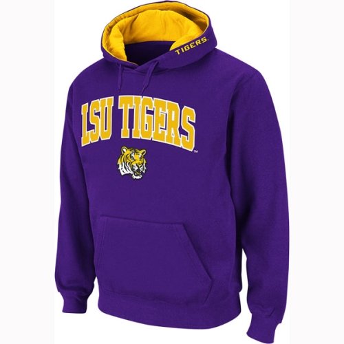 NCAA Men's LSU Tigers Hooded Sweatshirt (Purple, Large)