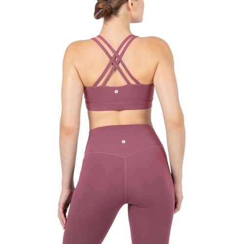 Image of YITTY Active Women's Ultraluxe Strappy Medium Impact Bra, Athleisure, 4-Way-Stretch
