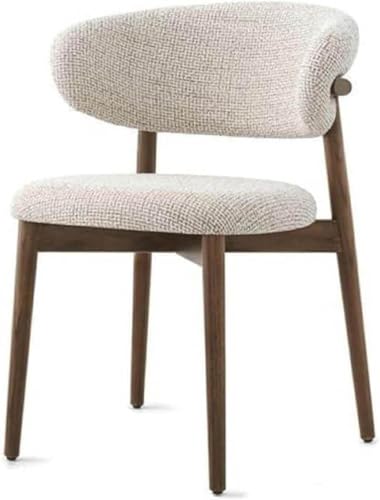 Chaise de salle à manger avec coussin en lin pour assise prolongée