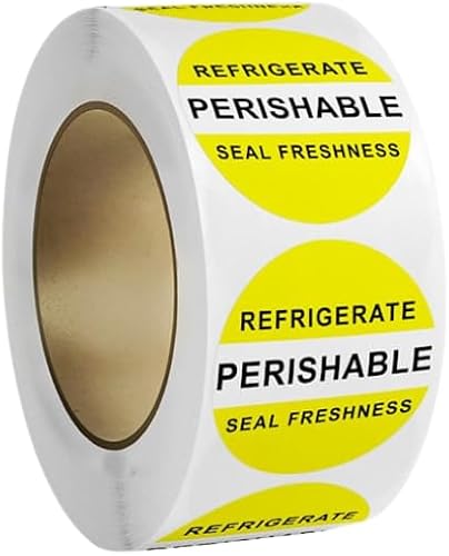 Refrigerate Perishable Food Safety Labels Sticker Roll 3cm 500pc
