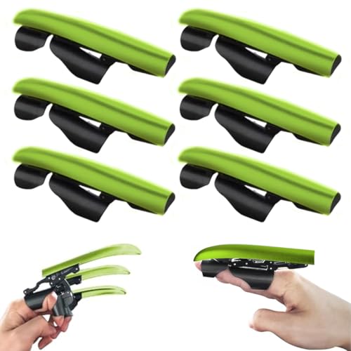 Photo de NHQZ 6 pièces Fidget Toy Griffe de Loup Rétractable, Jouet Mécanique Portable, Jouet en Plastique Doigt d'articulation, Haute Qualité Conception Réaliste Polyvalent（Vert fluorescent）
