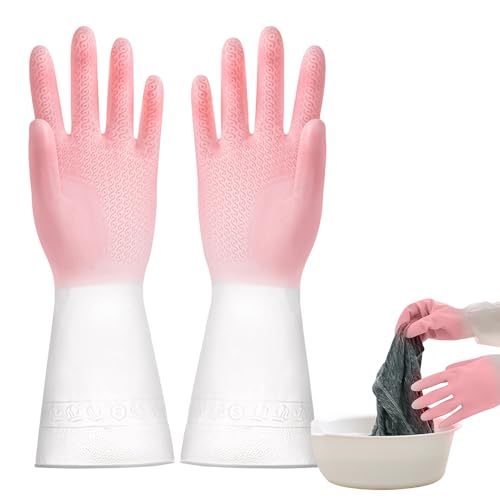 Gants de cuisine - 1 paire de protège-mains en caoutchouc pour le nettoyage | Gants de vaisselle en caoutchouc imperméables, gants de cuisine antidérapants de qualité alimentaire pour la salle de bain