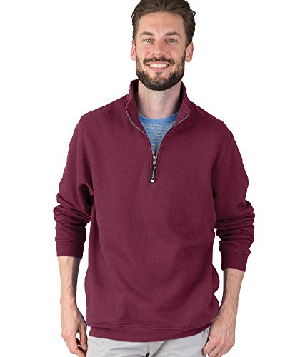 Image of Charles River Apparel Men's Crosswind Quarter Zip Sweatshirt