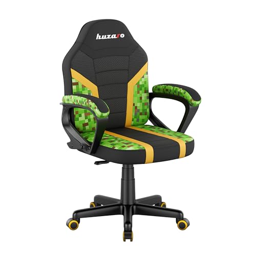 huzaro Ranger Mesh Chaise Gaming Ergonomique pour Enfant, Chaise de Bureau Enfant Respirante avec accoudoirs, Hauteur réglable 6 cm, Soutien du Dos, idéale pour...