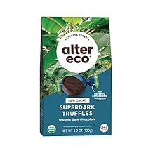 Alter Eco | Superdark Chocolate Truffles | Pure Dark Cocoa, Fair Trade, Organic, Non-GMO, Gluten Free 10 Count Pack of 1