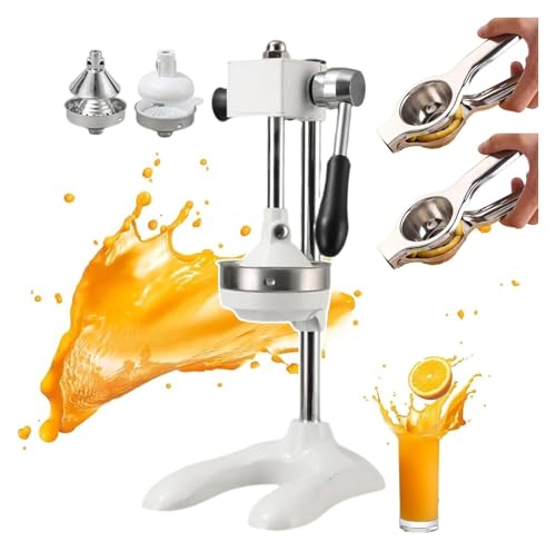 Exprimidor manual profesional, exprimidor profesional, procesador de alimentos, exprimidor y naranjas, para uso doméstico y restaurante (White)
