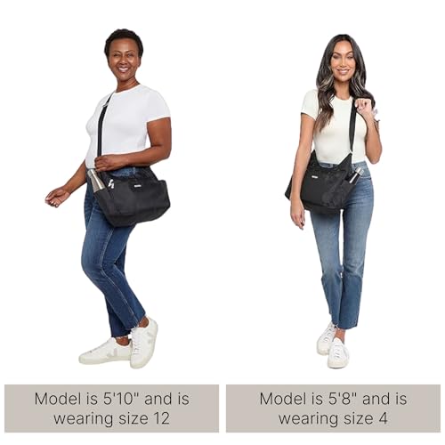 Baggallini Essential Hobo 11x9 Lightweight Travel Purse Handbag Crossbody Bag for Women Washable Nylon W/RFID Protection4