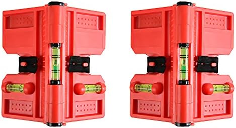 Spirit Level, Foldable Magnetic Post Level Tool, Cross Check Bubble Level for Posts Pipes Railings and Signs (Pack of 2)