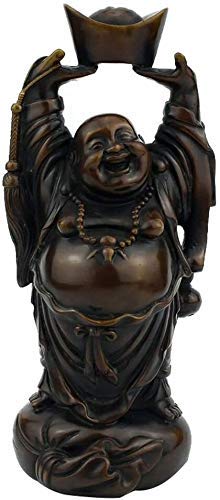 Statues de Bouddha riant sculptures décoratives laiton Feng Shui 1015