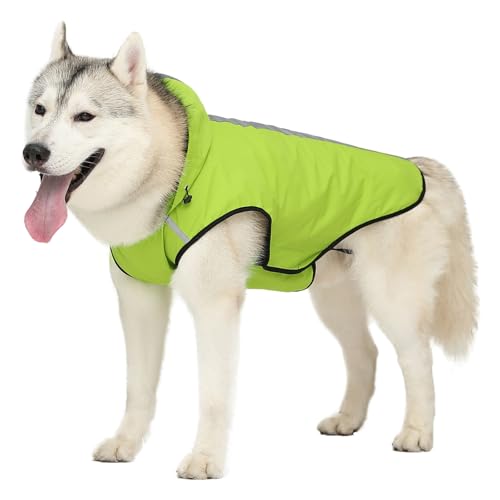 犬 レインコート 犬 カッパ 雨具 帽子付き 小型犬 中型犬 大型犬 柴犬 調節可能なゴムバンド 梅雨対策 散歩用 脱着簡単 可愛い 軽い 通気 散歩 快適 防水 防風 グリーン S