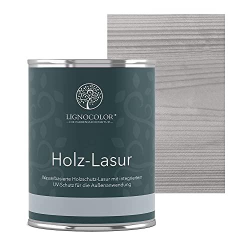 Lignocolor® Holzlasur (750ml Silbergrau) schützende Lasur für Außen & Innen Wasserbasis