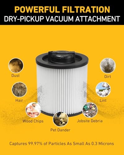 Image of 2 Pack Replacement Filter for Dewalt DXVC6910 Fits 6-16 Gal Models | Precision OEM Fit, Professional Filtration, Built for Tough Jobs, Reusable Design, Trusted Performance