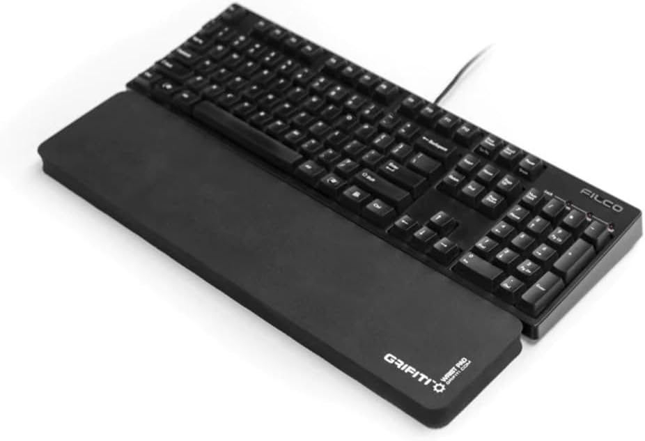 Grifiti Fat Wrist Pad 17 in Black is a 4 Inch Wide Wrist Rest for Standard Keyboards and Mechanical Keyboards New Materials