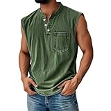 Tissu confortable : fabriquée et respirante, cette chemise Henley sans manches pour homme offre un confort optimal pour les chaudes journées d'été, parfaites pour les activités de plein air ou les sorties décontractées