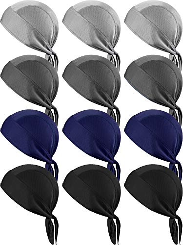 Lot de 12 bonnets bandana rafraîchissants sous casque taille unique