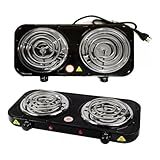 Fogão Elétrico Fogareiro Portátil Cooktop 2 Bocas 2000w 127v (PRETO)