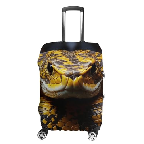 Yellow Snake Luggage Cover, Washable Elastic Suitcase Cover Protector Fit 18-32 Inch Luggage