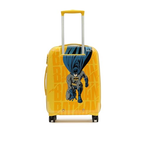 Image of YAYAVAR Batman Kids Trolley Suitcase - 65L | Hard-Sided Printed Luggage with 8 Wheels, Number Lock, Scratch Resistant, Lightweight Trolley Bag (60cm)