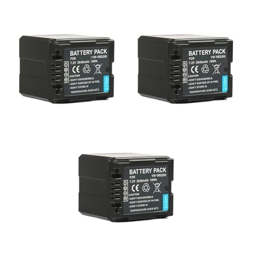 Batería VW-VBG260 de 2640 mAh para solucionar la falta de autonomía en Panasonic HDC-HS250