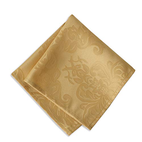 Newbridge Barcelona Luxury Damask Fabric Tablecloth, 100% Polyester, No Iron, Soil Resistant Dining Room, Party Banquet And Holiday Tablecloth, 52 Inch X 70 Inch Oblong/Rectangle, Gold #TOP5