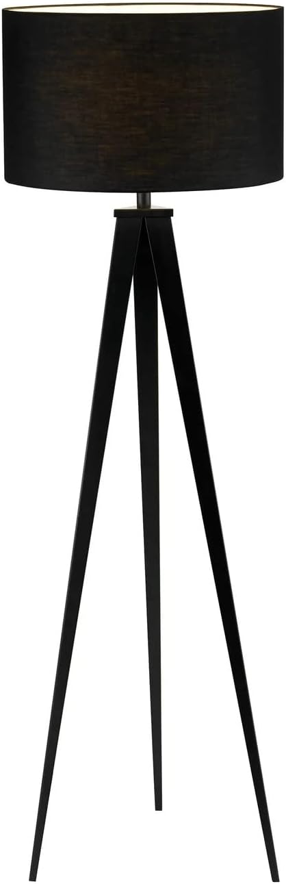 Director Floor Lamp, 48.5"Hx18"W, Black