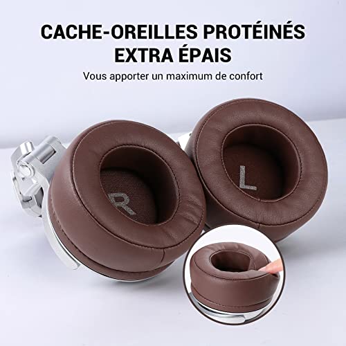 OneOdio Pro-30 Casque Audio Filaire DJ Piano Guitare Studio avec Circum-Auriculaire Coton Extra Épais et Doux, Hi-Res Audio Extra Bass, Share-Port, 2 Prise Jacks, Heaphone Musique Phone PC AMP Monitor - Image 5