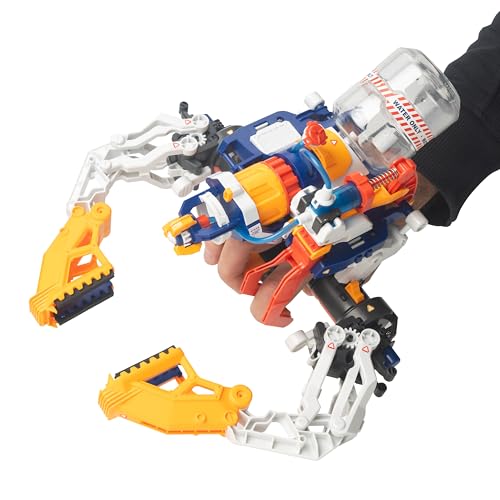 Construct & Create Mega Cyborg 5 en 1 Kit STEM - Robot Bras Mécanique Hydraulique à Eau - Projet de Construction Science Éducatif, 5 Configurations, Pince...
