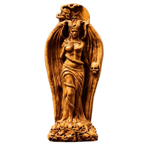 Estatua Lilith reina de la noche en madera
