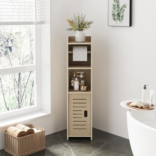 Dripex Badezimmerschrank, Toilettenschrank mit Papierrollenhalter,...