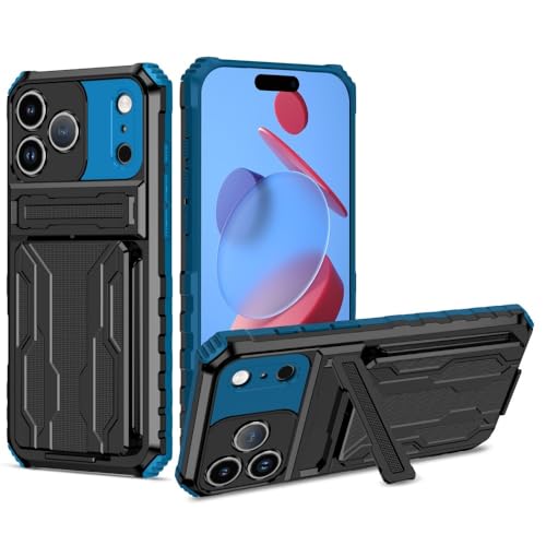 Coque antichoc iPhone 17 Pro en silicone avec fente porte-carte double couleur