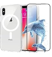 Amazon.co.jp: iPhone XS/X ケース クリア ガラスフィルム付き 黄変