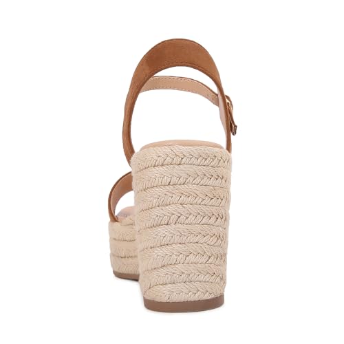 Paiyonan Women's Raffia Strap Espadrille Wedge Sandals - Ankle Buckle Platform Wedges Open Toe Summer Beach Casual Shoes (Camel, Adult, Women, 11, Numeric, US Footwear Size System, Medium) — view 6