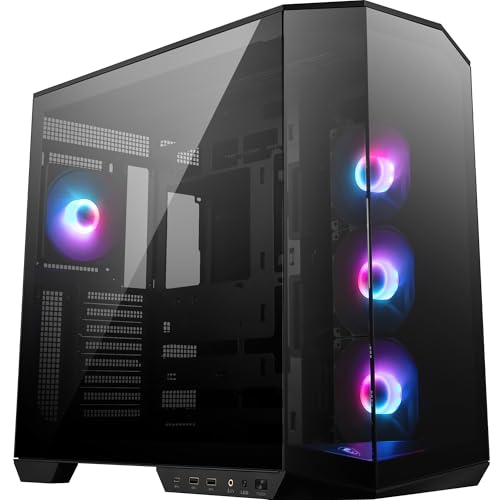 Migliori Case PC gaming MSI MAG PANO 100R PZ ATX PC Case - Capacità ATX, staffa di installazione GPU Verical, supporto GPU, filtri antipolvere, staffa di archiviazione oscillante, doppia camera, USB 20Gbps Type-C