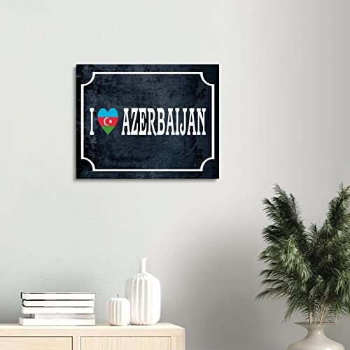 Tableau Azerbaïdjan encadré Yelolyio habiller un mur blanc vide