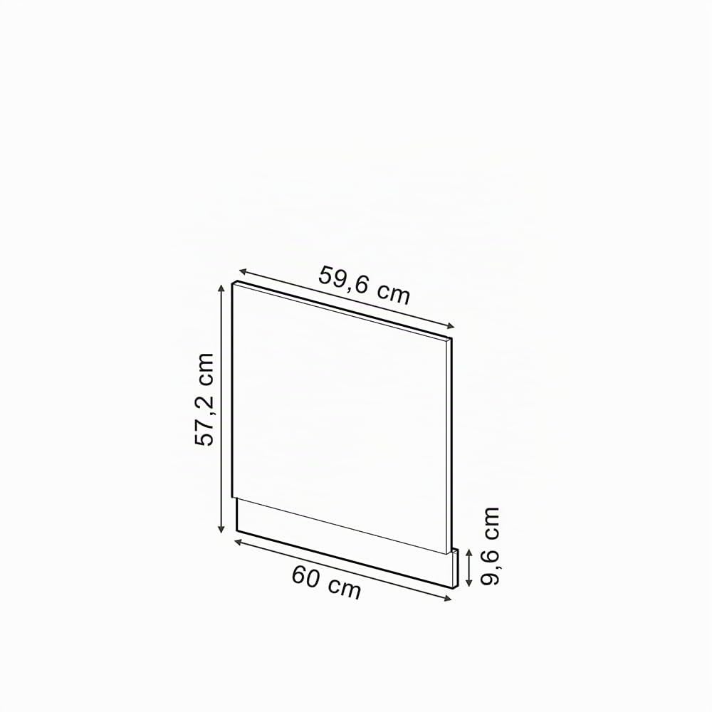 Vicco Façade R-Line, Rouge Brillant, 60cm sans PT, pour Une Combinaison Libre au Sein de systèmes de Cuisine modulaires