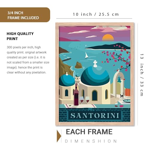 Image of kotart City view wall art | Wall Hanging frames for Living Room | Bedroom | Office | Gift | Decoration frames for Home | Painting wall Decor (Pack of 6 Multicolor) (10x13 inch, E)