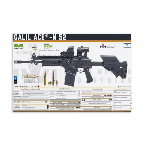SHAMWZ Galil ACE-N 52 Wandkunst Bilddruck Moderne Familienzimmer Dekor 12x18inch(30x45cm)