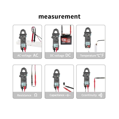 Pinza Amperimétrica Digital, Pinza Amperimétrica Pequeña AC-DC ZT-QS7 de Alta Precisión para Voltaje Resistencia Diagnóstico Automotriz miniatura 7