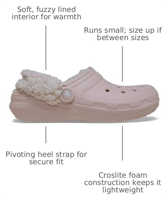Image of Crocs Unisex-Adult Classic Fleece Lined Clogs, Fuzzy Slippers for Women and Men