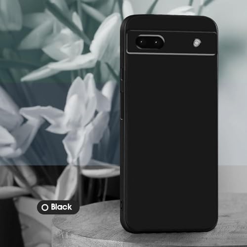 Image of amazon basics Mobile Cover for Google Pixel 7a 5G | Full Camera Protection | Premium Liquid Silicon Case | Flexible Bumper Case for Google Pixel 7a 5G (Black)
