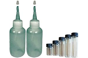 2-Pack Gold Panning Snuffer Sniffer Bottles with Glass Vials - Perfect Tool...