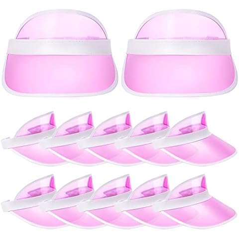 Jeyiour 12 Pcs Pink Sun Visor Cover