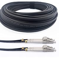 Elfcam® - 35M/114.8ft Cavo Fibra Ottica con Armatura in Acciaio Corrugato LC/UPC per
