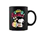 Snoopy Happy Easter Tasse à café en céramique Noir 325 ml
